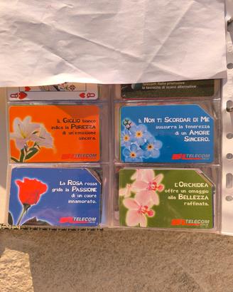 schede carte telefoniche fiori