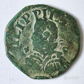 Moneta 1 Tornese Filippo IV Napoli 1636