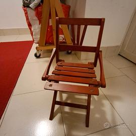 sedia reguitti con targhetta alluminio