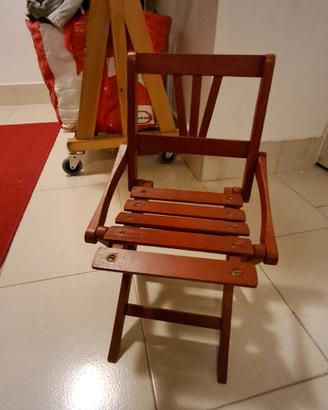 sedia reguitti con targhetta alluminio