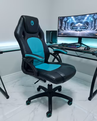 🎮 Poltrona Gaming NACON 🖤💎 Nero e turchese