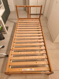 letto singolo ikea con doghe di legno