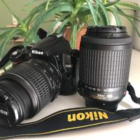 Nikon D-5000 con 2 obiettivi e bauletto