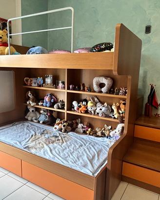 Letto in Essenza Legno a due livelli