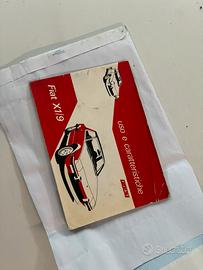 Libretto uso e manutenzione fiat X1 9