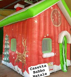 Casetta natalizia gonfiabili casa babbo natale