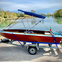 Barca in legno con motore fuoribordo Honda 20cv