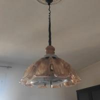 Lampadario in vetro di murano ondulato