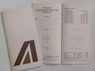 Opuscolo Alitalia 1981 con storia, flotta, rotte..