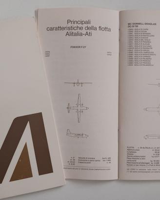 Opuscolo Alitalia 1981 con storia, flotta, rotte..