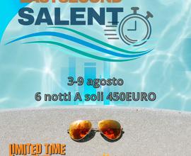 6 NOTTI dal 3 al 9 agosto a SOLI 450 euro