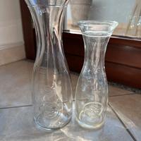 Set 2 caraffe vintage italiane in vetro