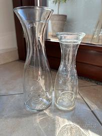 Set 2 caraffe vintage italiane in vetro