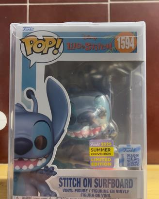 Funko Pop Stitch on Surfboard SDC25 Limited #1594