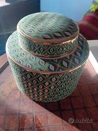 biscottiera in ceramica decorata