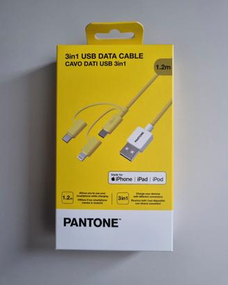 Cavo Dati 3-in-1 PANTONE - Nuovo e Sigillato