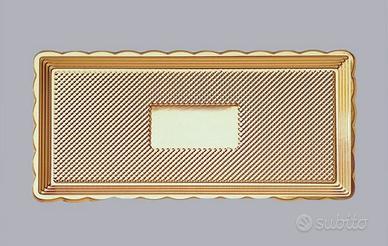 12 pz Vassoi dorati portadolci 15x26 pasticceria