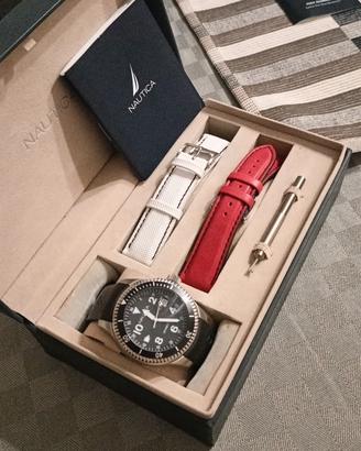 orologio Nautica oversize 46mm Diver 3 cinturini 