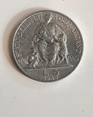 VATICANO PIO XII 5 LIRE