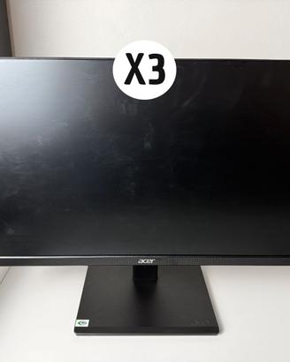 3x Monitor Acer V247Y 23.8" IPS Full HD HDMI VGA