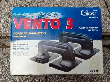 Portasci magnetico Gev Vento 3 per 3 paia di sci