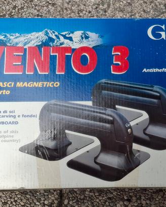 Portasci magnetico Gev Vento 3 per 3 paia di sci