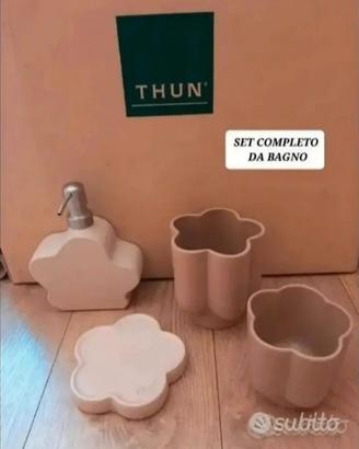 THUN ,METÀ PREZZO, SET 4 PZ. COMPLETO DA BAGNO 