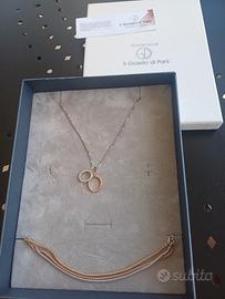 Parure bracciale e collana in argento