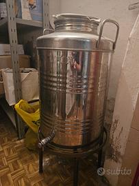 Bidone da 50 litri in acciaio inox