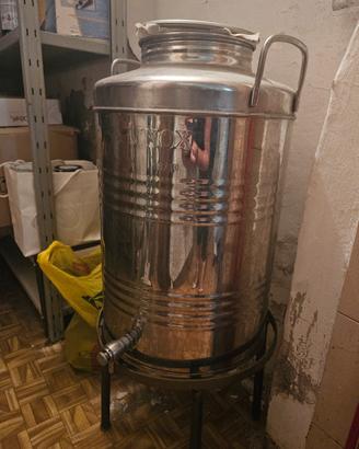 Bidone da 50 litri in acciaio inox