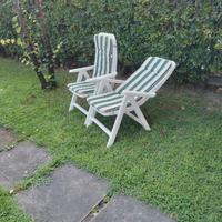 DUE poltrone da giardino reclinabili grand soleil