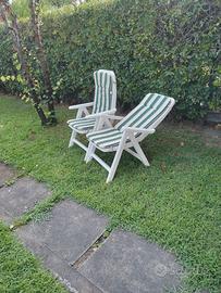 DUE poltrone da giardino reclinabili grand soleil