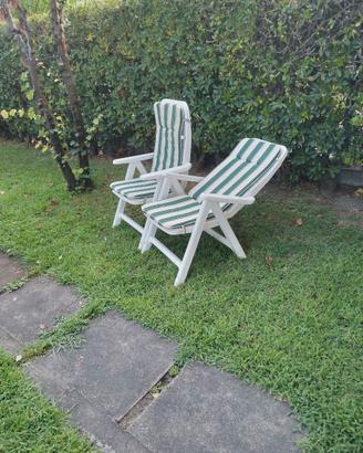 DUE poltrone da giardino reclinabili grand soleil
