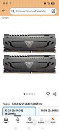 RAM 32gb DDR4 3600mhz