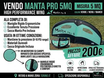 ala Wing foil manta pro 5 mq
