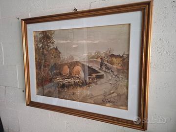QUADRO  "ACQUERELLO" GIULIO  FALZONI 