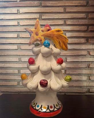Alberello Natale bianco, ceramica e ceramica H 15