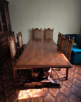Tavolo e 6 sedie vintage