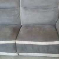 divano poltrona elettrico alcantara 2 posti 