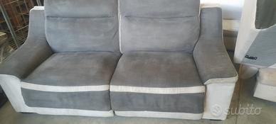 divano poltrona elettrico alcantara 2 posti 