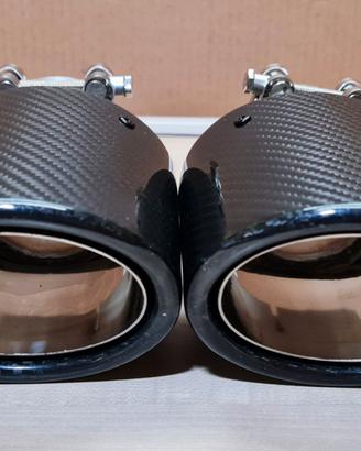 Terminali finali scarico in carbonio ovali