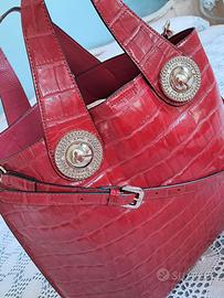 Borsa Versace Jeans vintage rosso bordeaux