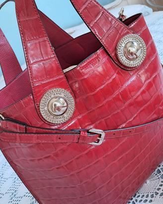 Borsa Versace Jeans vintage rosso bordeaux