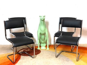4 Sedie Anni 70 Design SPACE AGE - Made in Italy -