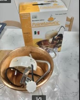 Paiolo  polenta elettrico in rame