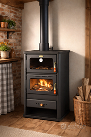 Stufa a legna con forno