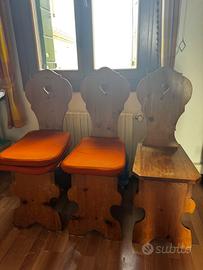 Set di sedie sgabello stile Rinascimentale – le