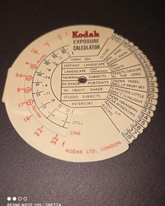 Kodak Exposure Calculator Mod. 1 - Anni '50