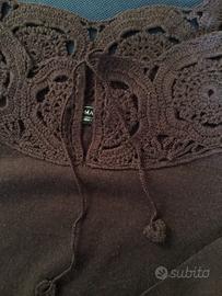 Saldi:Zara top moda manica3/4 crochet