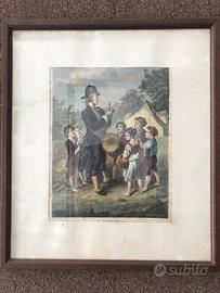 Stampa d'epoca incorniciata